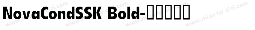 NovaCondSSK Bold字体转换